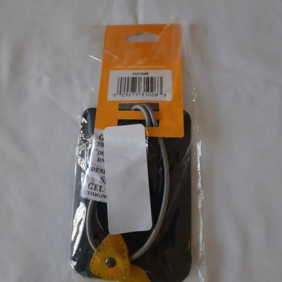 Set of 2 Belle Hop Genuine Leather Luggage Tags Black and Gold - Picture 5 of 6